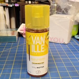 Solinotes Vanilla Hair & Body Mist 250ml New Spray Bottle